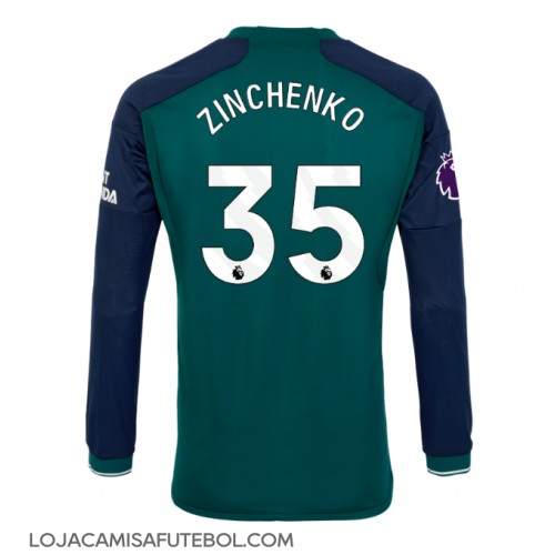 Camisa de Futebol Arsenal Oleksandr Zinchenko #35 Equipamento Alternativo 2023-24 Manga Comprida